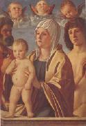 Giovanni Bellini The Virgin and Child Between Peter and Sebastian (mk05) Sweden oil painting artist